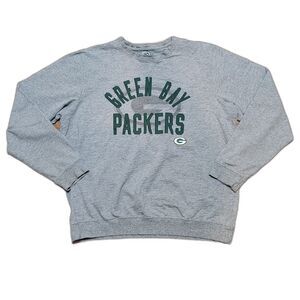 HANDSHIGH Green Bay Packers Cotton Crewneck Gray Sweater, 2XL
